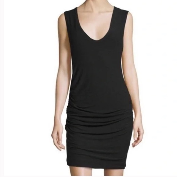 James Perse Dresses & Skirts - James Perse Standard Black Tank Ruched Dress Women's Size 1